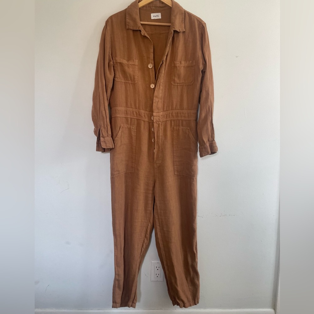 Mate the Label 100% Linen long sleeve jumpsuit